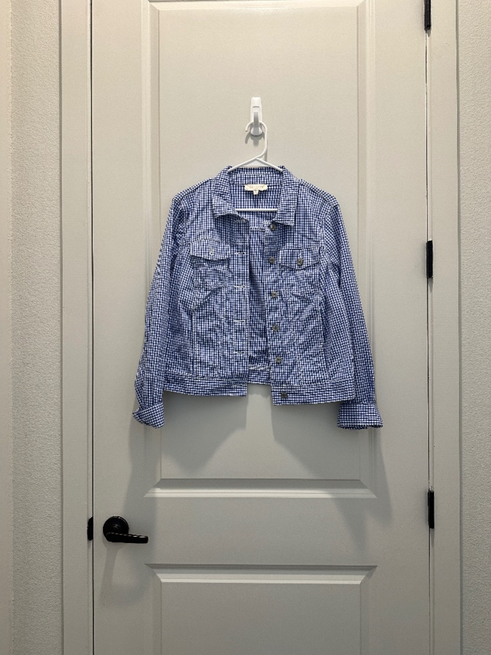 Blue gingham Talbots jacket - Size M
